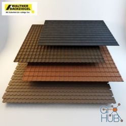 3D model Walther Dachziegel roof tiles
