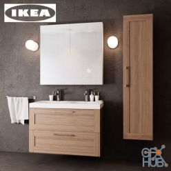 3D model Ikea bathroom furniture set