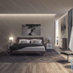 3D model Modern Style Bedroom Interior 8