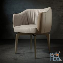 3D model Elisa armchair by Giorgetti