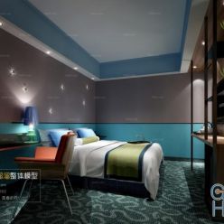 3D model Modern Style Bedroom Interior 25