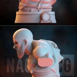 3D model Kratos - God of War Bust - Fan Art – 3D Print