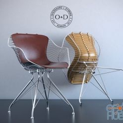 3D model OVERGAARD ​​& DYRMAN Wire Dining Chair set