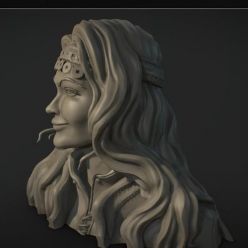 3D model Elf Mage and Vampire Huntress Bust – 3D Print