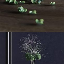 3D model Flowers in a glass vase