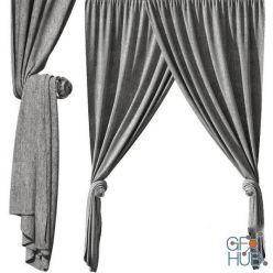 3D model Curtains twist 4