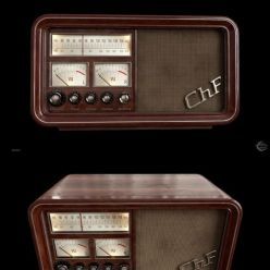 3D model Christian Ferrari Vintage Radio