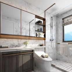 3D model Modern bathroom interior 053