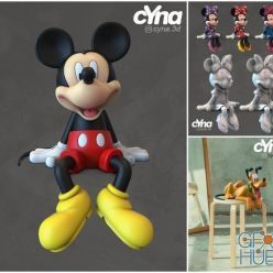 3D model Mickey,Minnie and Pluto – 3D Print