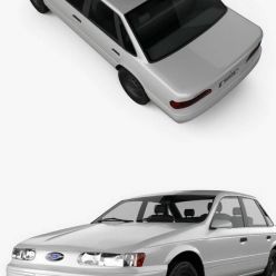3D model Ford Taurus 1992 car
