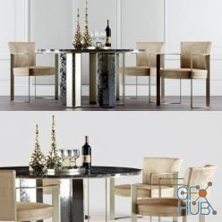 3D model Dinning Set by Fendi Casa