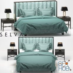 3D model Bed with Headboard TRUST Selva Philipp LETTI E COMODINI 1