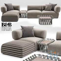 3D model Sofa Butterfly BT007 B & B Italia