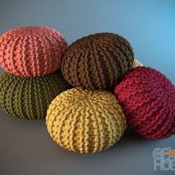 3D model Flocks Urchin Knitted Poufs (max, fbx, obj)