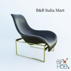 3D model B&B Italia Mart armchair by Antonio Citterio