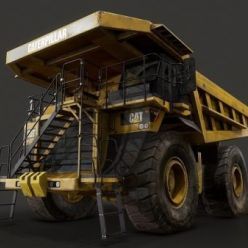 3D model Mining Dump Truck - Low Poly PBR