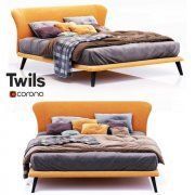 3D model Bed Twils Orange Carnaby