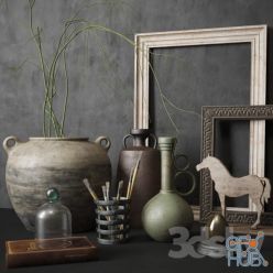 3D model Decorative set with vases