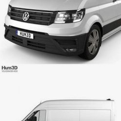 3D model Volkswagen Crafter L1H2 with HQ interior 2017