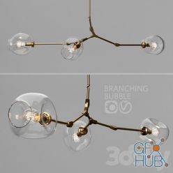 3D model Branching bubble 3 lamps