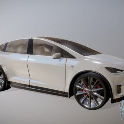 3D model Tesla Model-X animations