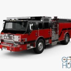 3D model Pierce E402 Pumper Fire Truck 2014