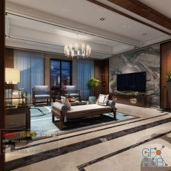 3D model Living room space C096