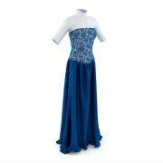 3D model Blue long dress