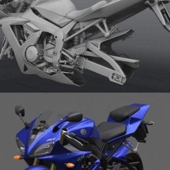 3D model Yamaha R1 PBR