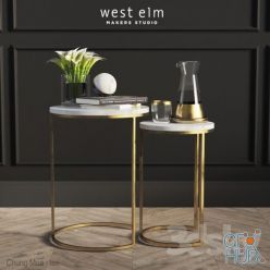 3D model Round Nesting Side Tables Set West Elm