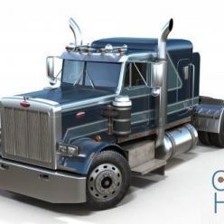 3D model Peterbilt 359 semitruck