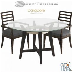 3D model Bassett Mirror Thoroughly Modern Elston Dining Table