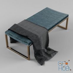 3D model Minotti Monge bench