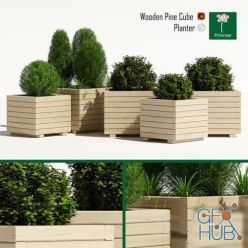 3D model Cube planter (max 2012, obj)