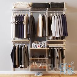 3D model Mens closet Elfa