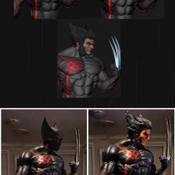 3D model Wolverine Black Statue – 3D Print