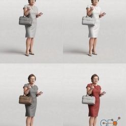 3D model Aged Woman Standing and Talking