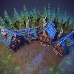 3D model Game Village