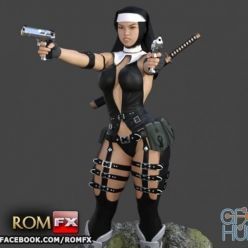 3D model Bad Ass Nun – 3D Print