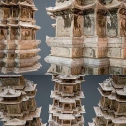 3D model Temple Tower PBR