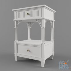 3D model Charleston Regency-Palmetto Telephone Table in Ropemaker's White