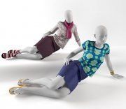 3D model Two female mannequins