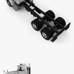 3D model Peterbilt 357 DayCab Chassis Truck 2006