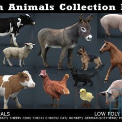 3D model Cubebrush – Farm Animals Collection Pack