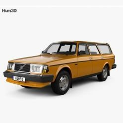 3D model Volvo 245 wagon 1979