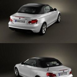 3D model BMW 1 Series convertible 2009