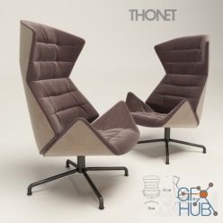 3D model Lounge armchair Thonet