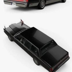 3D model Lincoln Town Car Presidential Limousine 1989 car