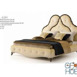 3D model Bed 6281 and nightstand 6372