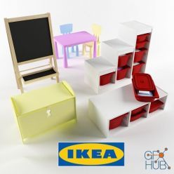 3D model IKEA Kids furniture set